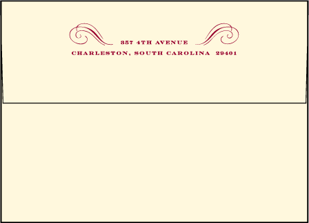 Promenade Letterpress Envelope Design Medium