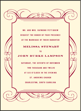 Promenade Letterpress Invitation Design Medium