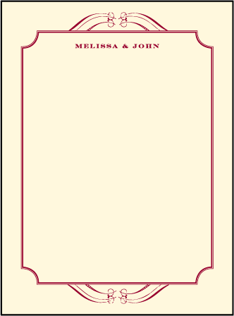 Promenade Letterpress Thank You Card Flat Design Medium