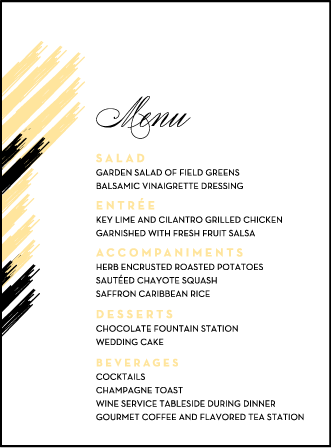 Promise Letterpress Menu Design Medium