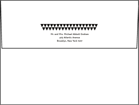 Pyramid Letterpress Envelope Design Medium