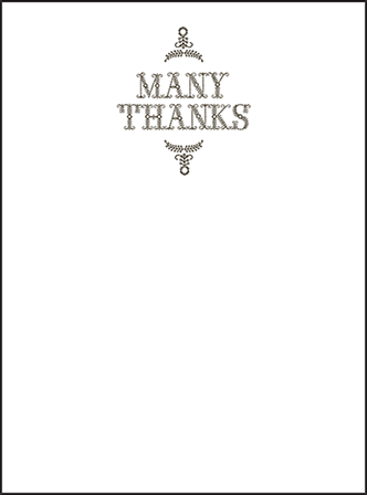 Rae Letterpress Thank You Card Flat Design Medium