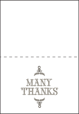Rae Letterpress Thank You Card Fold Design Medium