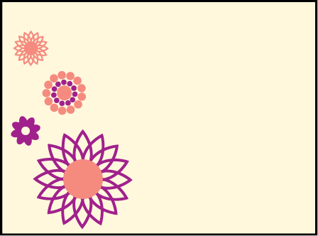 Rangoli Letterpress Placecard Flat Design Medium