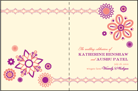 Rangoli Letterpress Program Design Medium