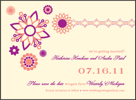 Rangoli Letterpress Save The Date Design Medium
