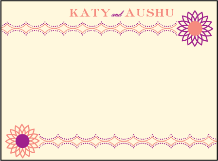 Rangoli Letterpress Thank You Card Flat Design Medium