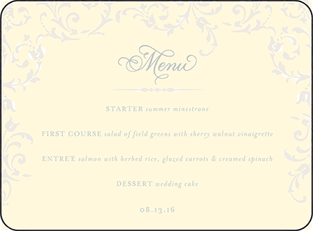 Ravenna Letterpress Menu Design Medium