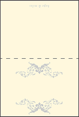 Ravenna Letterpress Placecard Fold Design Medium