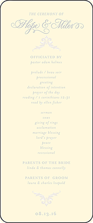 Ravenna Letterpress Program Tea Design Medium