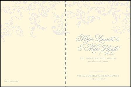 Ravenna Letterpress Program Design Medium