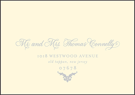 Ravenna Letterpress Reply Envelope Design Medium