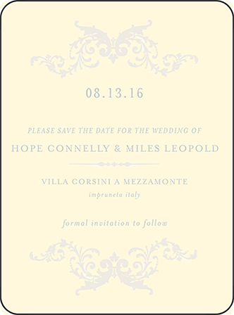 Ravenna Letterpress Save The Date Design Medium