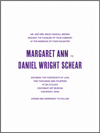 Refined Space Letterpress Invitation Design Medium