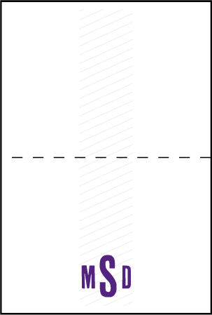 Refined Space Letterpress Placecard Fold Design Medium