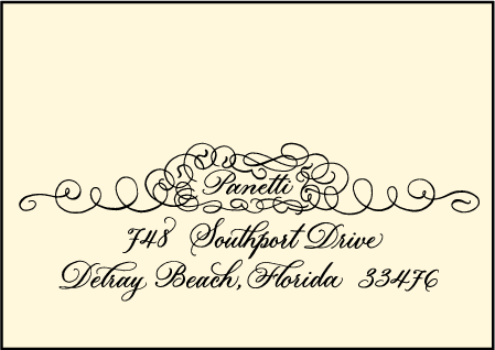 Revival Calligraphy Letterpress Reply Envelope Design Medium