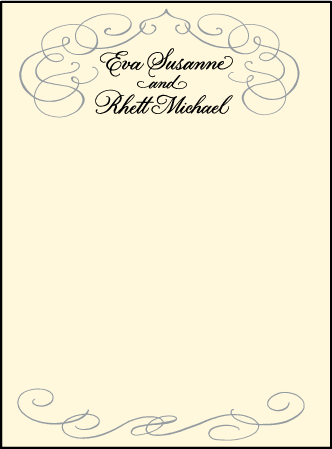 Revival Calligraphy Letterpress Thank You Card Flat Design Medium