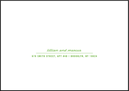 Ribbon Letterpress Reply Envelope Design Medium