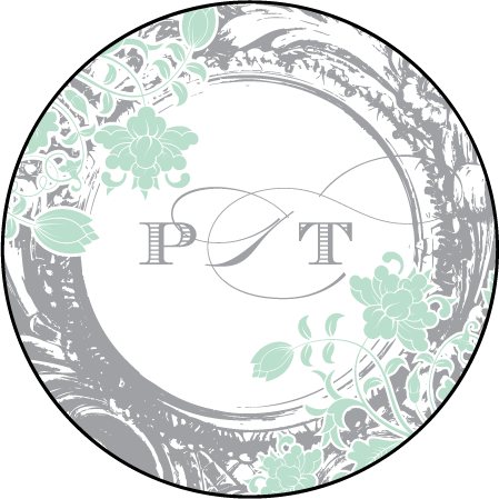 Rococo Elegance Letterpress Coaster Design Medium