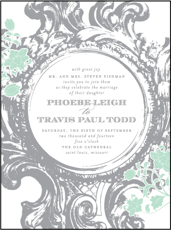 Rococo Elegance Letterpress Invitation Design Medium