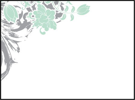 Rococo Elegance Letterpress Placecard Flat Design Medium