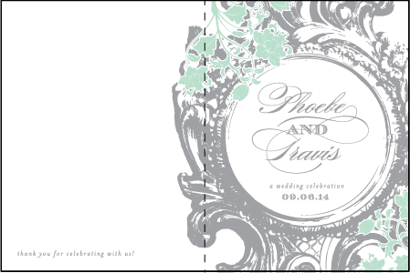 Rococo Elegance Letterpress Program Design Medium