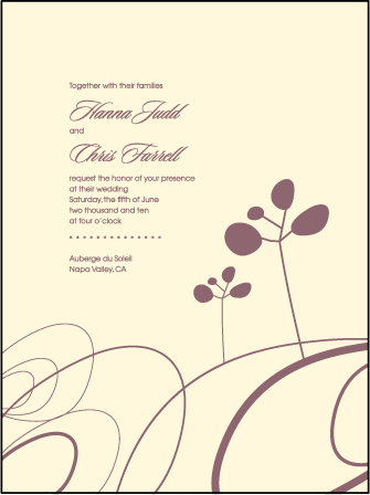Rolling Hills Letterpress Invitation Design Medium
