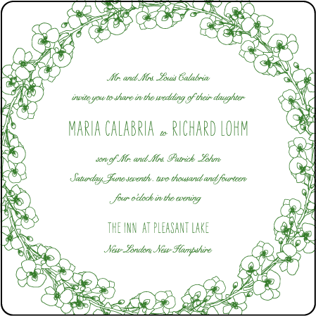 Romantic Floral Letterpress Invitation Design Medium