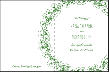 Romantic Floral Letterpress Program Design Medium