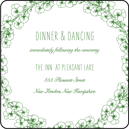 Romantic Floral Letterpress Reception Design Medium