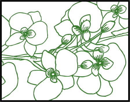 Romantic Floral Letterpress Stamp Design Medium