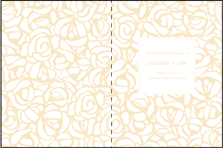 Rose Letterpress Program Design Medium