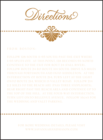 Rosecliff Letterpress Direction Design Medium