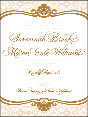 Rosecliff Letterpress Invitation Design Medium
