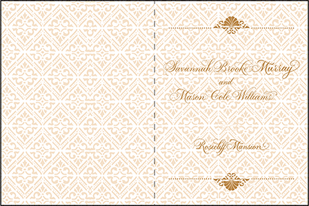 Rosecliff Letterpress Program Design Medium