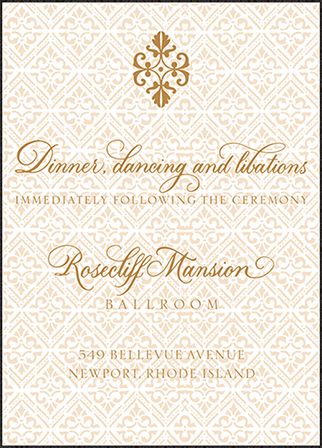 Rosecliff Letterpress Reception Design Medium