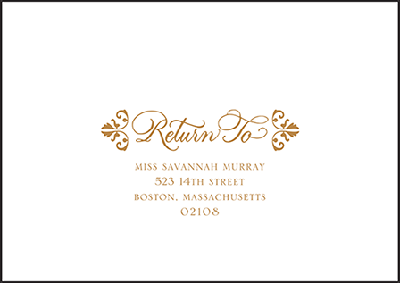 Rosecliff Letterpress Reply Envelope Design Medium