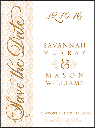 Rosecliff Letterpress Save The Date Design Medium