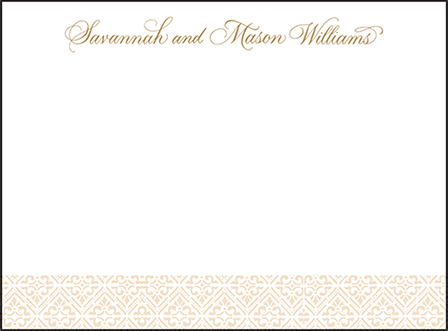 Rosecliff Letterpress Thank You Card Flat Design Medium