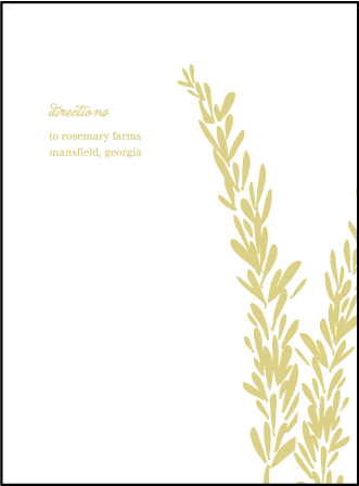 Rosemary Letterpress Direction Design Medium
