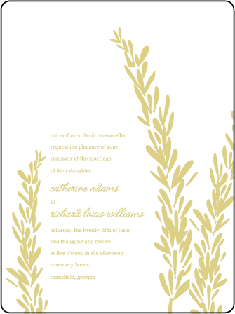 Rosemary Letterpress Invitation Design Medium