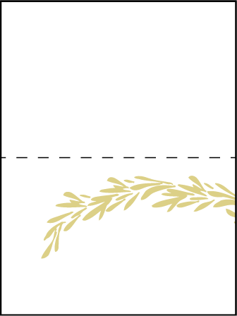 Rosemary Letterpress Placecard Fold Design Medium