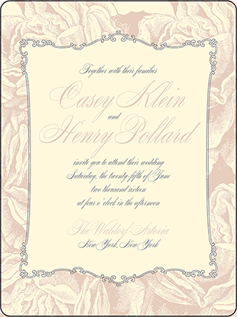 Roslyn Frame Letterpress Invitation Design Medium