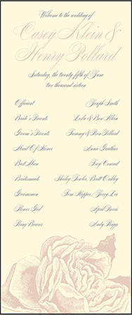 Roslyn Frame Letterpress Program Tea Design Medium