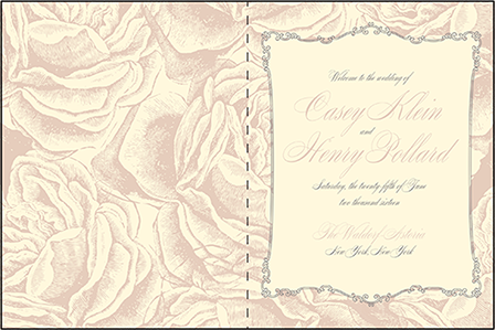 Roslyn Frame Letterpress Program Design Medium