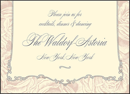 Roslyn Frame Letterpress Reception Design Medium
