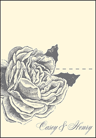 Roslyn Frame Letterpress Thank You Card Fold Design Medium