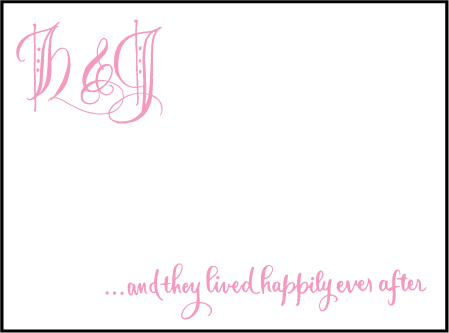 Royal Calligraphy Letterpress Placecard Flat Design Medium