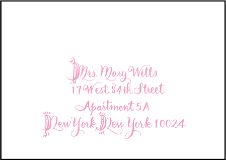 Royal Calligraphy Letterpress Reply Envelope Design Medium