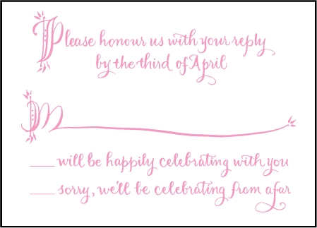 Royal Calligraphy Letterpress Reply Design Medium